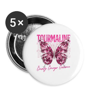 Birthstone Tourmaline October - Buttons large 2.2''/56 mm (5-pack) - white - Front