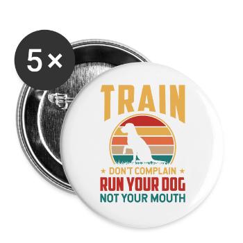 Dogs Dog Lover Dog Owner Gift - Buttons large 2.2''/56 mm (5-pack) - white - Front