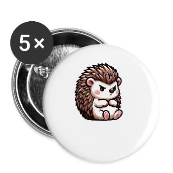 Parlez à la patte Hérisson Amoureux du hérisson Propriétaire du hérisson - Lot de 5 grands badges (56 mm) - blanc - Devant
