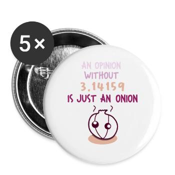 Math Nerd Étudiants Professeur d’Université Mathématiques - Lot de 5 grands badges (56 mm) - blanc - Devant