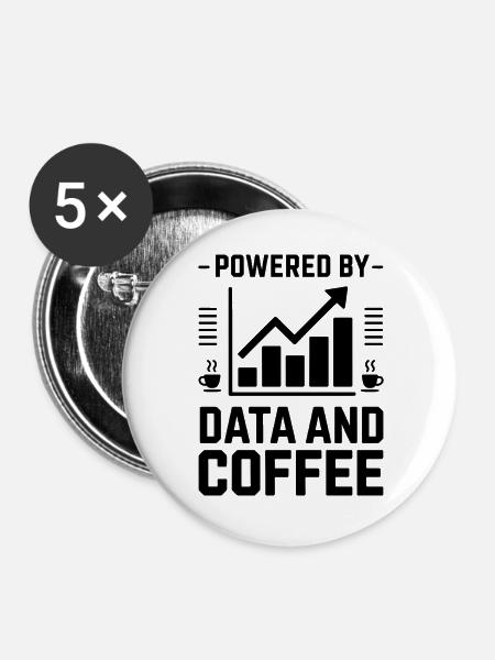 Datenanalyst Spruch Lustiges Datenanalyst Geschenk - Buttons groß 56 mm (5er Pack) - Weiß