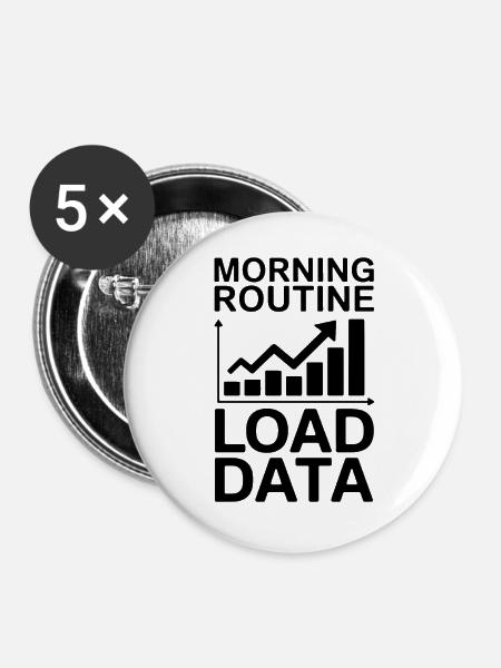 Datenanalyst Spruch Lustiges Datenanalyst Geschenk - Buttons groß 56 mm (5er Pack) - Weiß