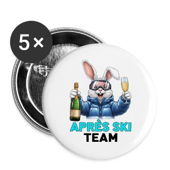 APRrès Ski Team - Buttons large 2.2''/56 mm (5-pack) - white - Front