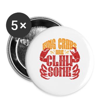 Alaska King Crab Claw Some King Crabs - Buttons large 2.2''/56 mm (5-pack) - white - Front