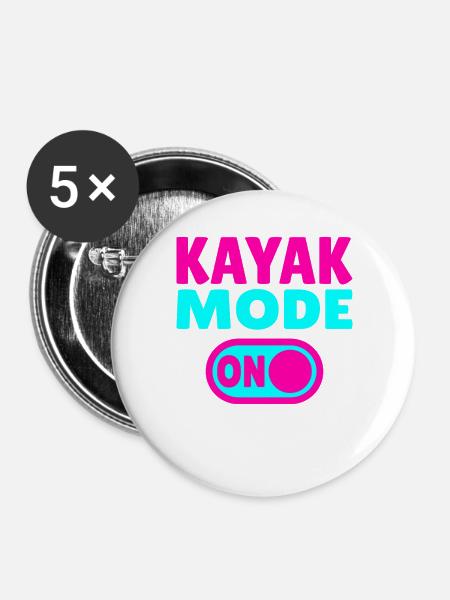 Kayak Mode ON - Buttons groß 56 mm (5er Pack) - Weiß