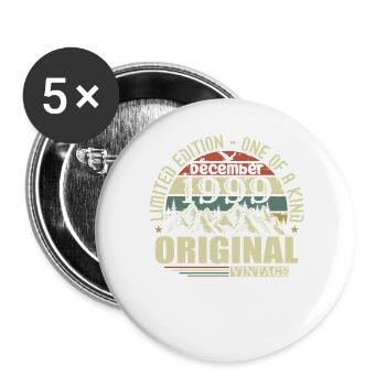 Décembre 1999 Décembre Anniversaire Décembre 1999 - Lot de 5 grands badges (56 mm) - blanc - Devant