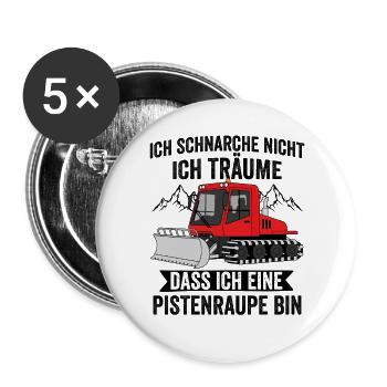 I don't snore, I dream that I have a - Buttons large 2.2''/56 mm (5-pack) - white - Front