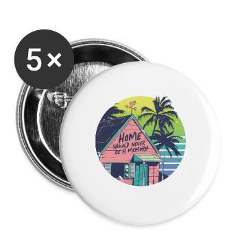 Humanité Égalité - Lot de 5 grands badges (56 mm) - blanc - Devant