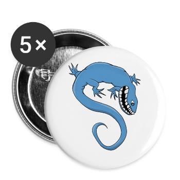 Mythical and fantastical Blue Creature - Buttons large 2.2''/56 mm (5-pack) - white - Front