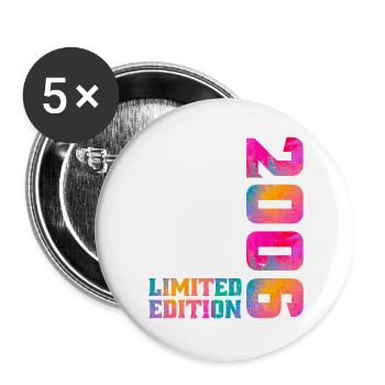 2006 Limitiertes Geburtstagsgeschenk für Mädchen - Buttons groß 56 mm (5er Pack) - Weiß - Vorne