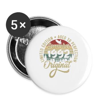 December 1992 - Legend since December 1992 - Buttons large 2.2''/56 mm (5-pack) - white - Front