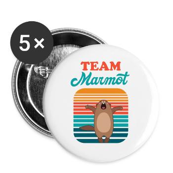 Marmot Team Retro Sun - Buttons large 2.2''/56 mm (5-pack) - white - Front