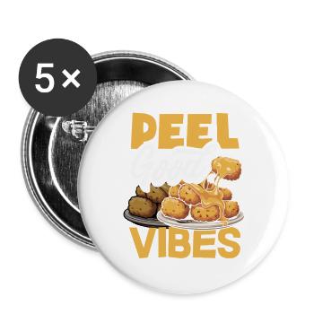 Taters Over Haters Kartoffel - Buttons groß 56 mm (5er Pack) - Weiß - Vorne