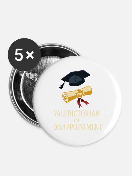 Hochbegabter Burnout-absolvent Mit Akademischem - Buttons groß 56 mm (5er Pack) - Weiß