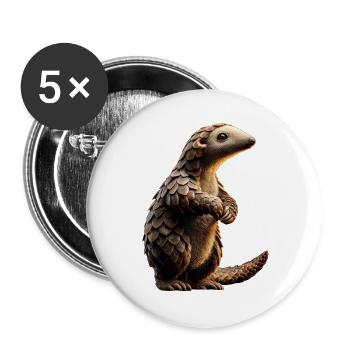Pangolin Pangolin Pine Cone Pangolins - Buttons large 2.2''/56 mm (5-pack) - white - Front