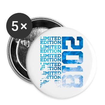 ÉDITION LIMITÉE 2018 8 ANS 8E ANNIVERSAIRE - Lot de 5 grands badges (56 mm) - blanc - Devant
