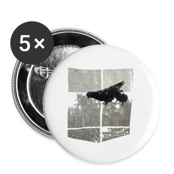 Doves - Buttons large 2.2''/56 mm (5-pack) - white - Front