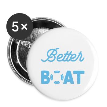 Kajak Kajakfahrer Geschenke Wassersport Outfits - Buttons groß 56 mm (5er Pack) - Weiß - Vorne