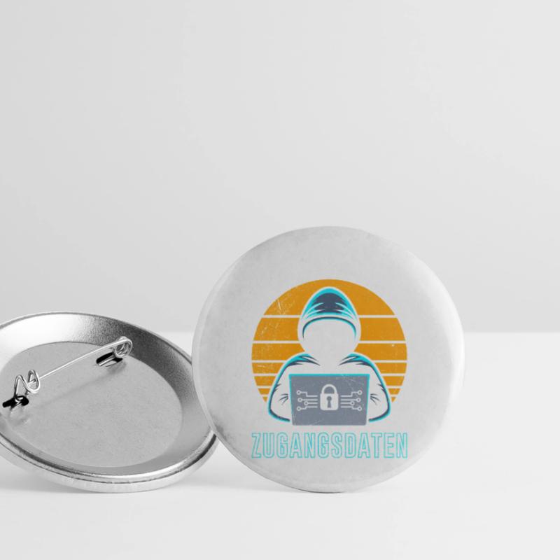 Science Coder BIN DER HERR DEINER ZUGANGSDATEN Buttons groß 56 mm (5er Pack)