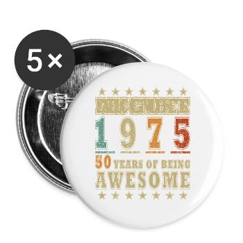 Don décembre 1975 - Lot de 5 grands badges (56 mm) - blanc - Devant