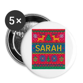 Sarah Christmas Knit Doormat - Buttons large 2.2''/56 mm (5-pack) - white - Front