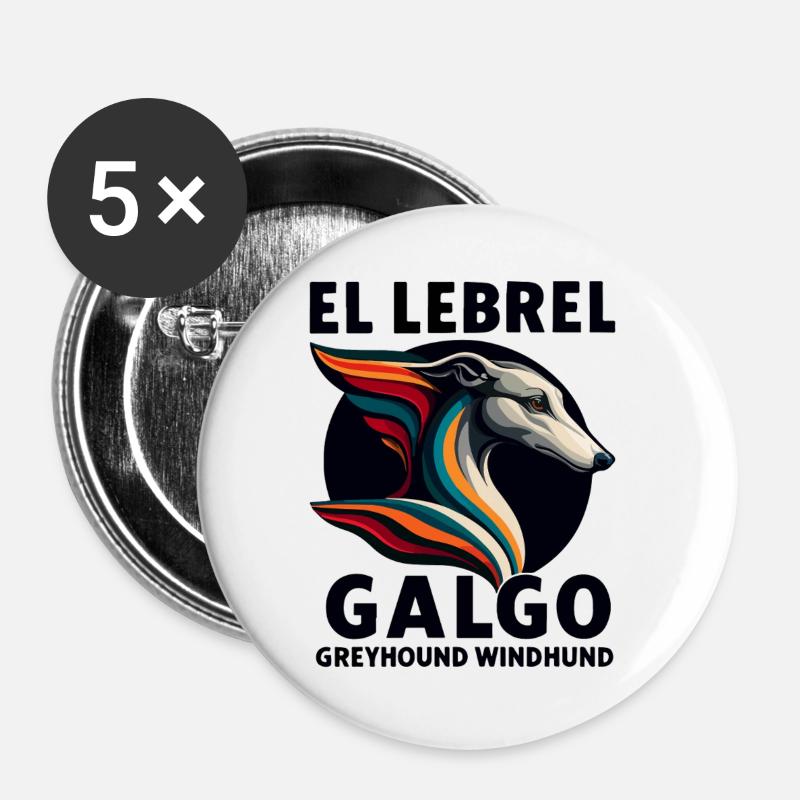 El Lebrel No1 - Buttons large 2.2''/56 mm (5-pack) - white