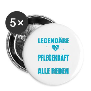 Pflegerin Geschenke Pflege Lustig Krankenpflegerin - Buttons groß 56 mm (5er Pack) - Weiß - Vorne