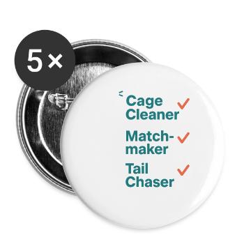 Jour de l’adoption Refuge pour animaux de sauvetage - Lot de 5 grands badges (56 mm) - blanc - Devant