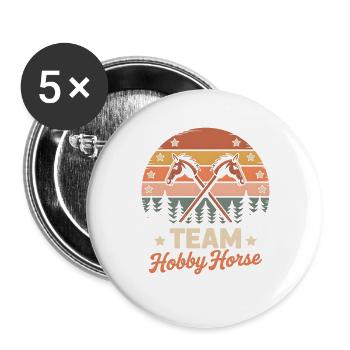 Hobby Horsing - Buttons large 2.2''/56 mm (5-pack) - white - Front
