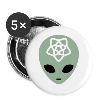 Geometrische, außerirdische Gedankenlandschaft - Buttons groß 56 mm (5er Pack) - Weiß - Vorne