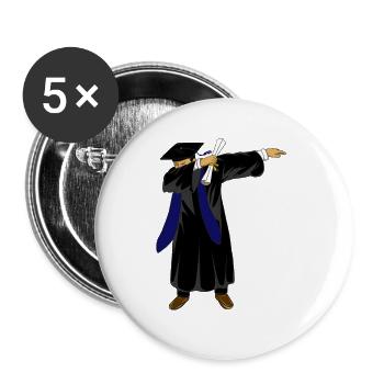 Nettoyage de la promotion 2026 de l’uniforme bleu marine - Lot de 5 grands badges (56 mm) - blanc - Devant