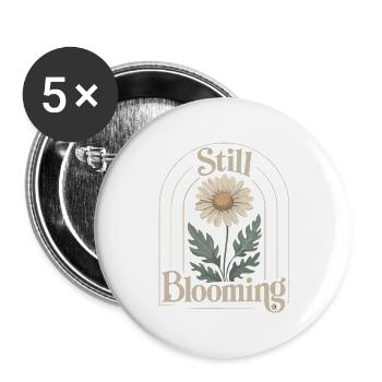 Gentle vintage daisies - Buttons large 2.2''/56 mm (5-pack) - white - Front