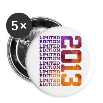 13 YEARS LIMITED EDITION 2013 13TH BIRTHDAY - Buttons large 2.2''/56 mm (5-pack) - white - Front