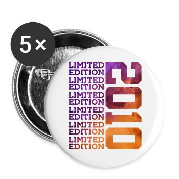 16 Jahre LIMITED EDITION 2010 16. Geburtstag - Buttons groß 56 mm (5er Pack) - Weiß - Vorne