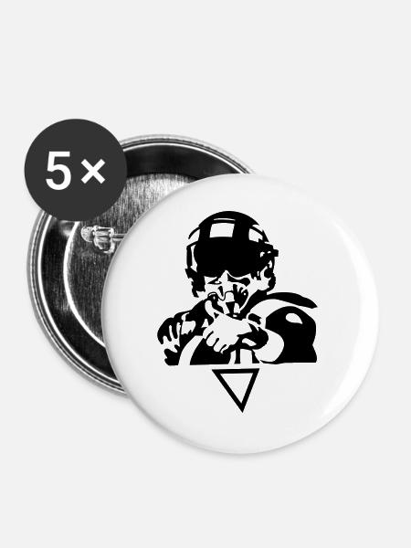 Pilot - Buttons groß 56 mm (5er Pack) - Weiß