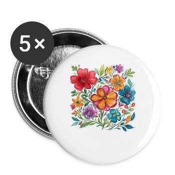 Blossom colours Colour explosion - Buttons large 2.2''/56 mm (5-pack) - white - Front