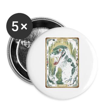 Bunyip Mythologische Kreaturen - Buttons groß 56 mm (5er Pack) - Weiß - Vorne