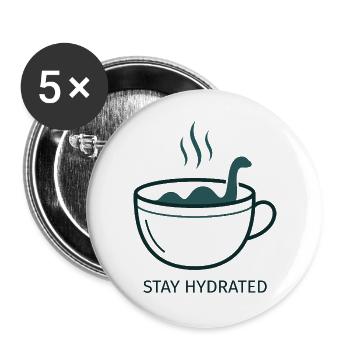 Nessie Stay Hydrated Tasse - Buttons groß 56 mm (5er Pack) - Weiß - Vorne