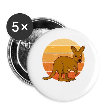 Kangaroo at sunset - Buttons large 2.2''/56 mm (5-pack) - white - Front
