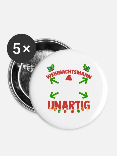 Bogenschütze Bogensport Bogenschießen - Buttons groß 56 mm (5er Pack) - Weiß