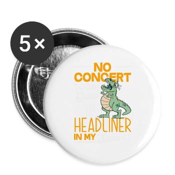 Pas de concert aujourd’hui, musique triste - Lot de 5 grands badges (56 mm) - blanc - Devant