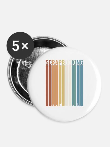 Scrapbooking Scrapbook - Buttons groß 56 mm (5er Pack) - Weiß