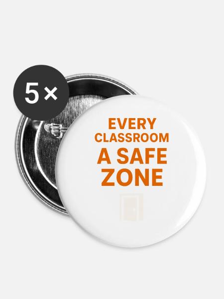 Anti-mobbing-freundlichkeit, Stehen Sie - Buttons groß 56 mm (5er Pack) - Weiß