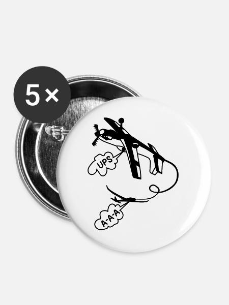 Crazy Schlepper - Buttons groß 56 mm (5er Pack) - Weiß