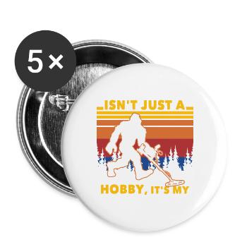 Dirt Fishing Big Foot - Buttons large 2.2''/56 mm (5-pack) - white - Front