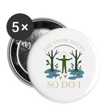 Forest Walk Overthinker Mental Reset - Buttons large 2.2''/56 mm (5-pack) - white - Front