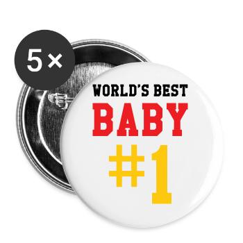 Best Baby - Birth - Child - Buttons large 2.2''/56 mm (5-pack) - white - Front