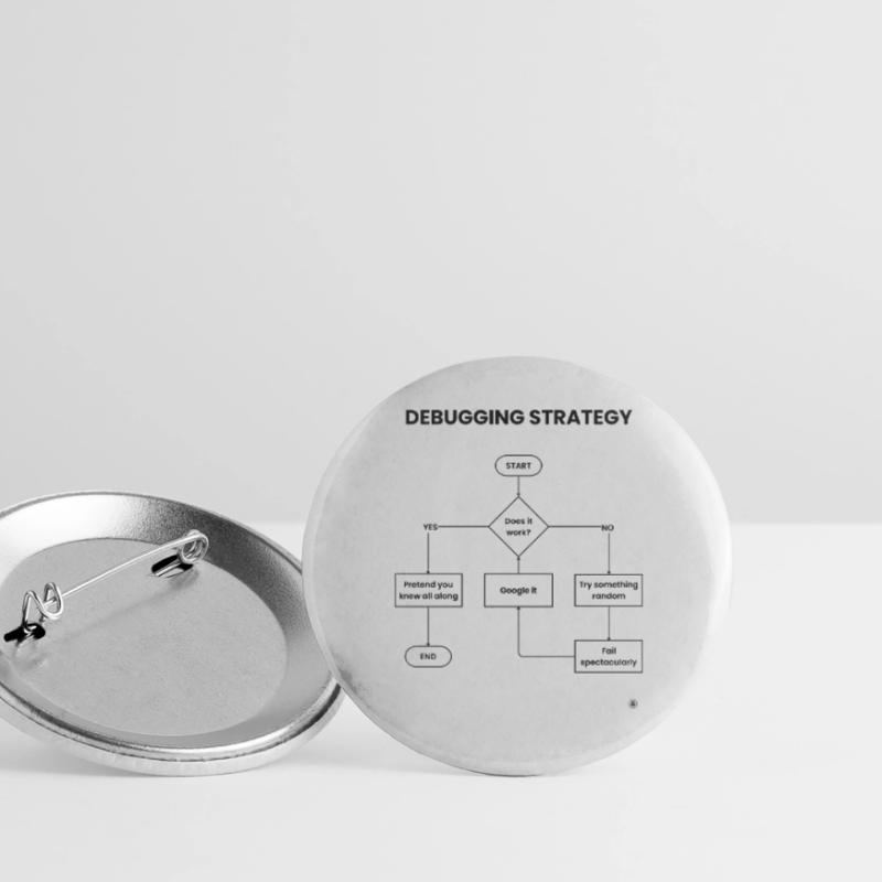 Debugging Strategy Flowchart - Does It Work Gift Buttons large 2.2''/56 mm (5-pack)