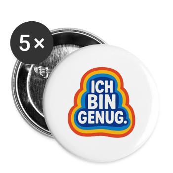I'm Enough Self Love Retro Design - Buttons large 2.2''/56 mm (5-pack) - white - Front