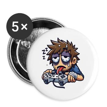 Gamer's Night Dreamer - Buttons groß 56 mm (5er Pack) - Weiß - Vorne